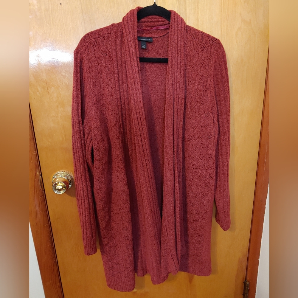 Lane Bryant Red Cardigan Sweater
